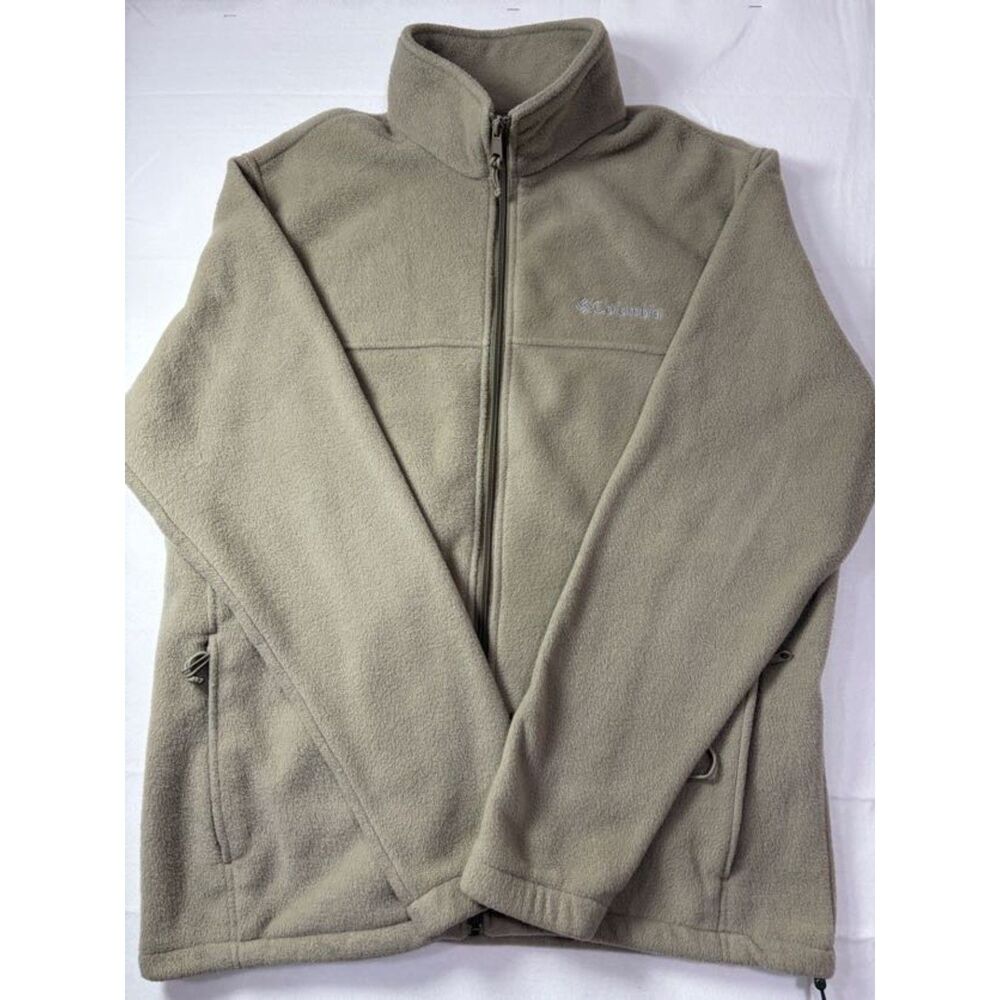 Columbia Benton Springs Full Zip Fleece Jacket Tan Beige Gorpcore Women Large